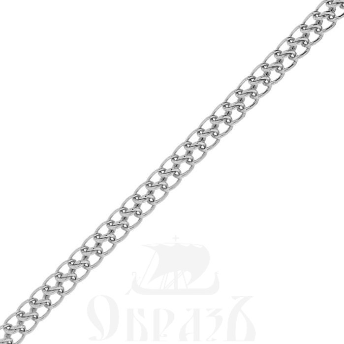 цепь плетение "царь" серебро 925 пробы с родиевым покрытием (арт. нц 22-320 d0,70)